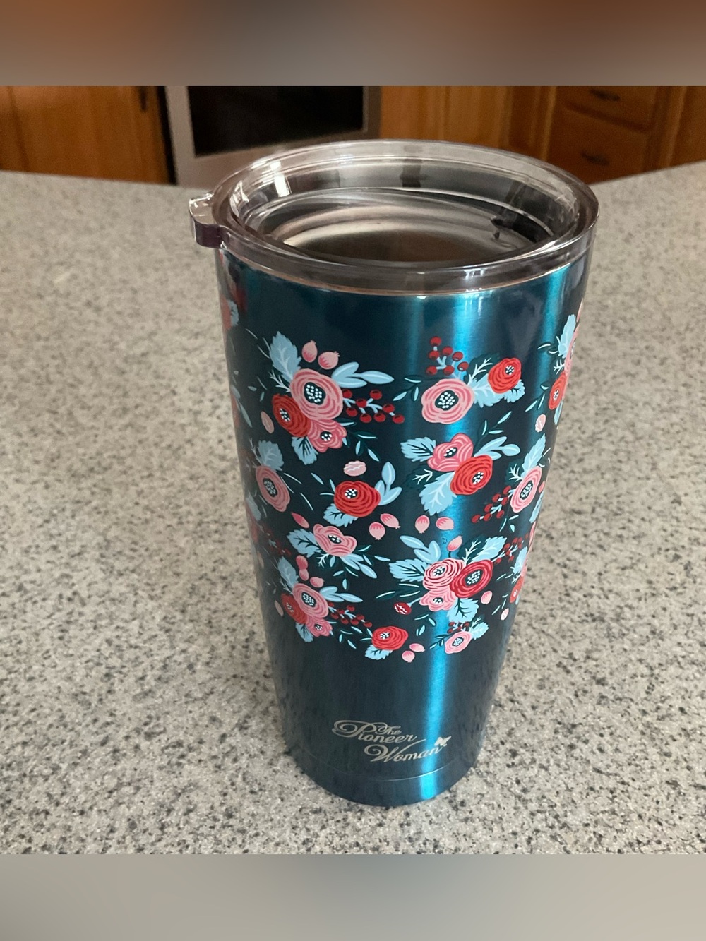 NWOT The Pioneer Woman Teal Floral Stainless Steel Vacuum Insulated Tumbler